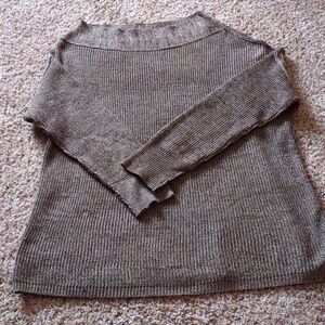 Mittoshop Women's Size M brown‎ cream oversized Cabincore pullover sweater